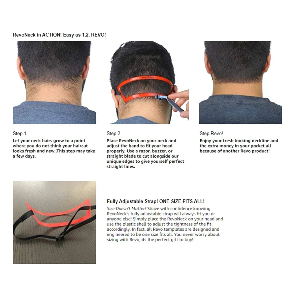 Hair Trimming Ruler Neckline Guide Shaping Styling Beard Template Comb Neck Back Styler Men Neck Shaping Ruler Tools for Barber