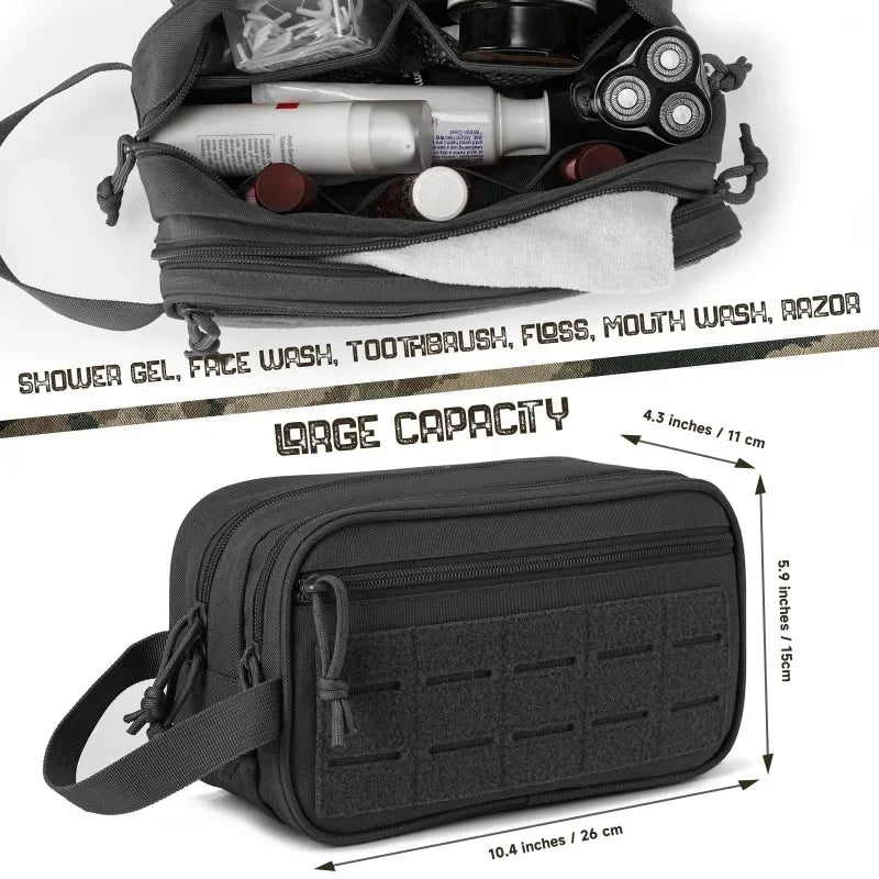 Tactical Toiletry Bag For Men Hygiene Bag Men's Shaving Kit Travel Shower Makeup Pouch Cosmetic Organizer Bags