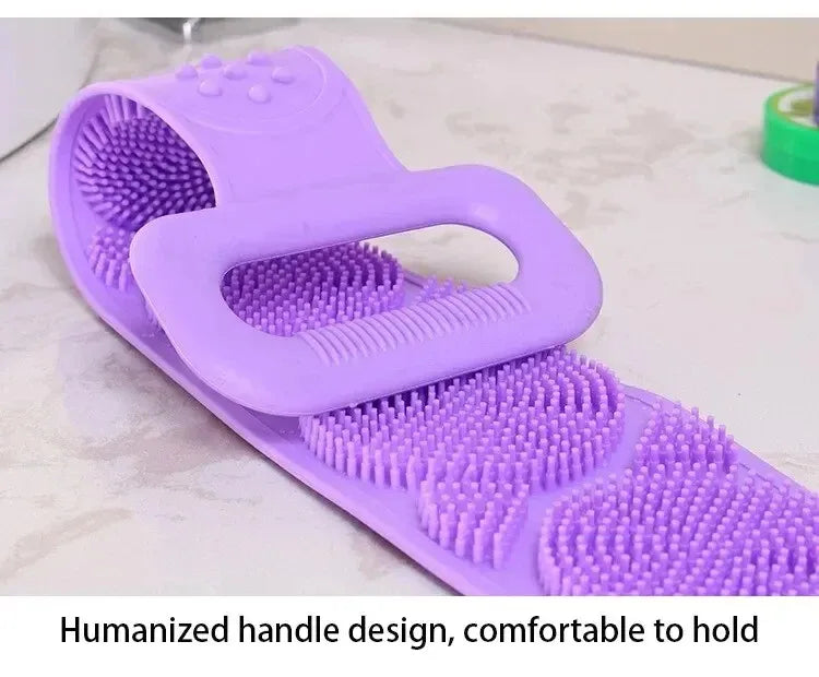 Body Sponge Silicone Back Brushes Bath Towels Scrubber Rubbing Back Peeling Massage Shower Belt Extended Skin Clean Brushes