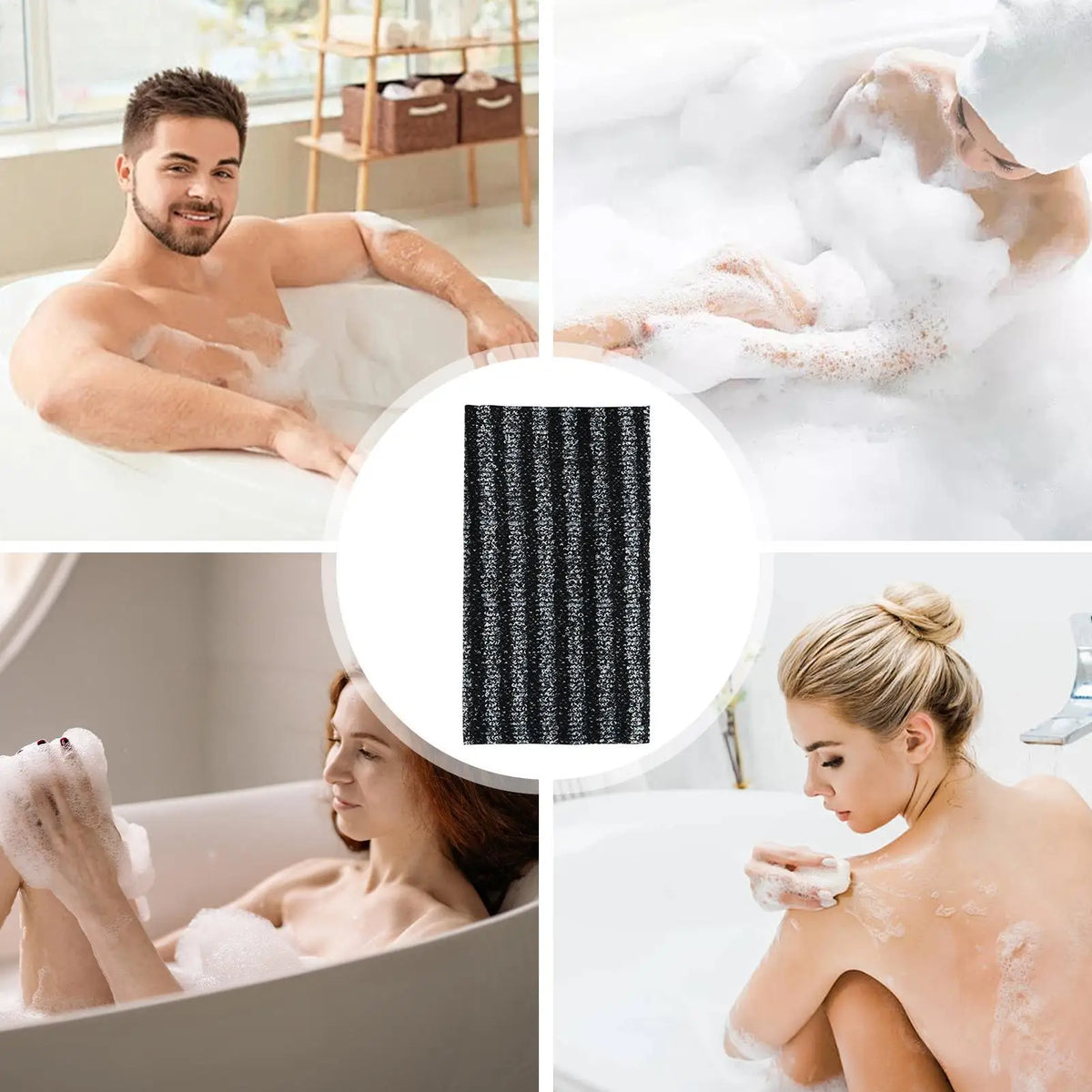 Body Exfoliator Towel Bath Body Back Wash Cloth Towel Bath Scrubber Exfoliating Scrub Shower Sponge Body Bathroom Accessories