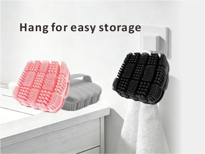 Silicone Body Scrubber - Exfoliating Shower Brush for Men & Women，Quick-Dry，Soft Silicone Loofah Alternative for All Skin Types
