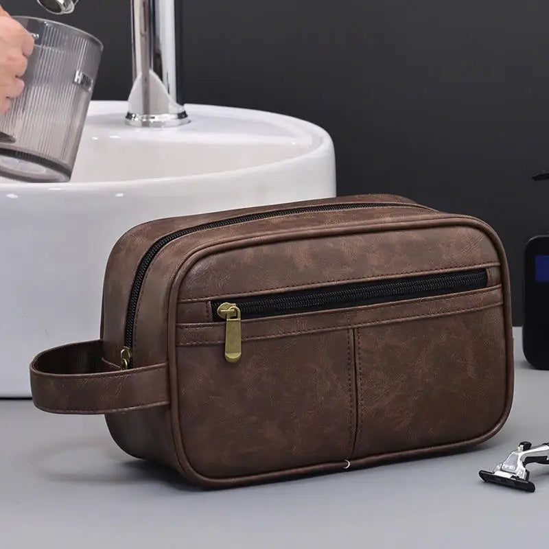 Men Toiletry Bag Travel Necessary Business Cosmetic Makeup Cases Male Hanging Storage Organizer Vintage Luxury Wash Bags