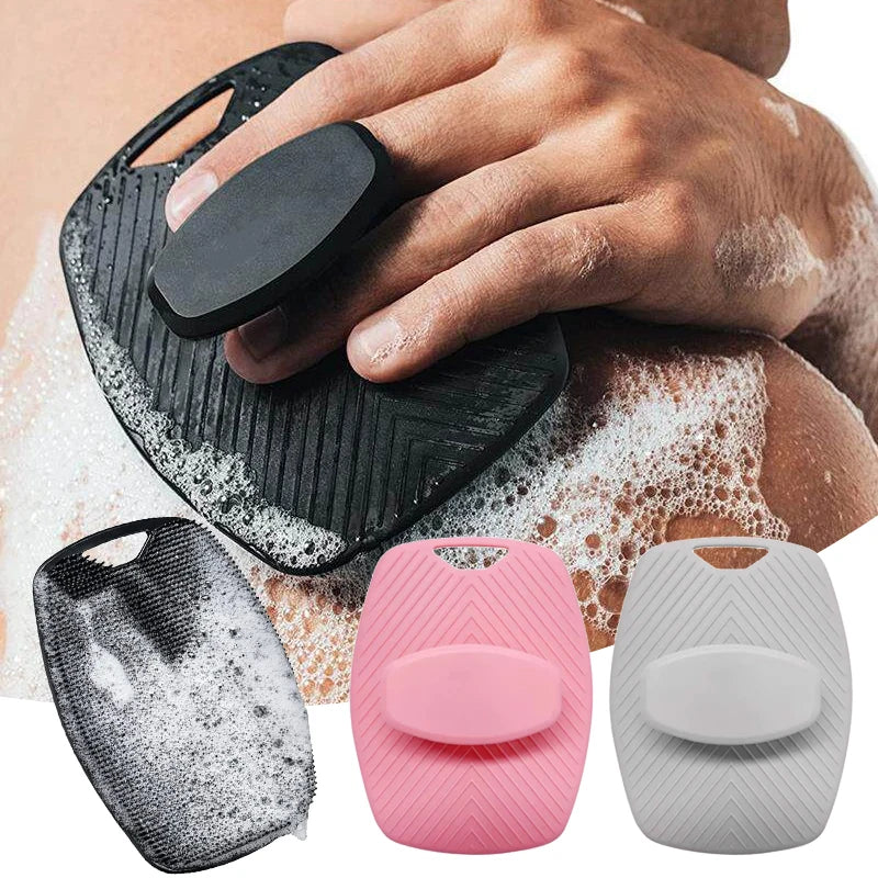 Soft Silicone Body Scrubber Handheld Shower Cleansing Brush Gentle Exfoliating Massage Kinds Skin Brush Portable Hair Baby Scrub