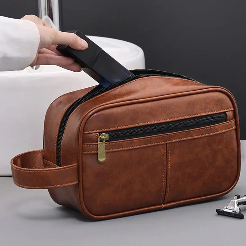 Men Toiletry Bag Travel Necessary Business Cosmetic Makeup Cases Male Hanging Storage Organizer Vintage Luxury Wash Bags