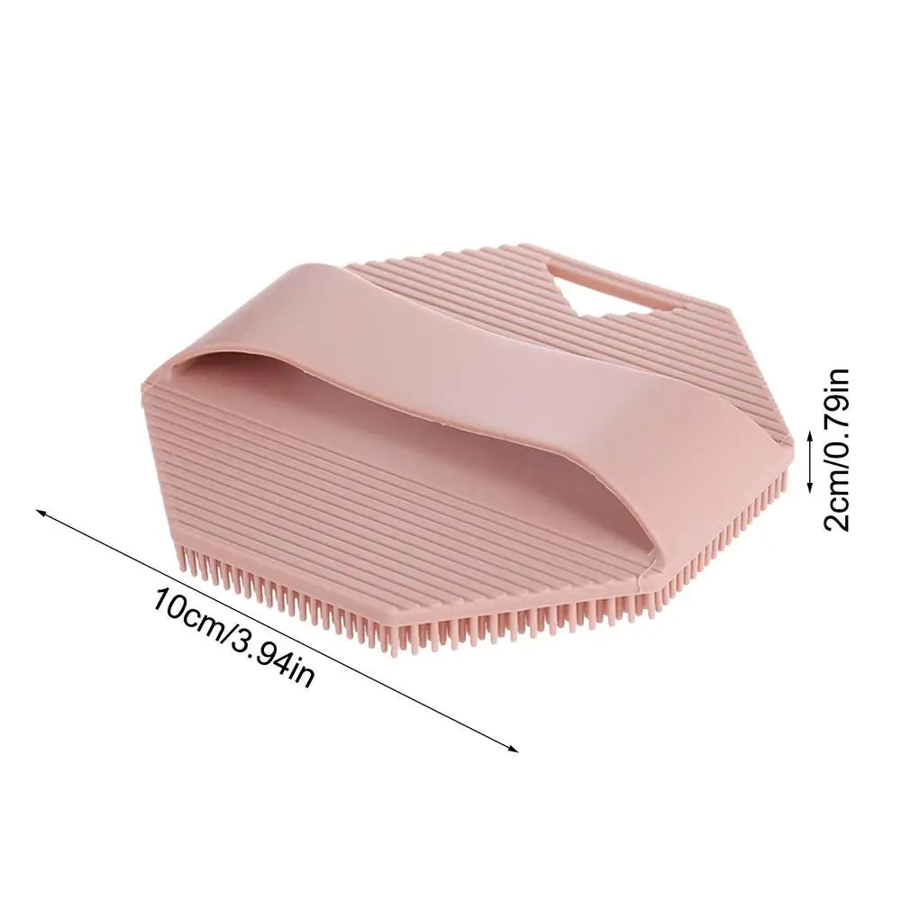 Body Scrubber Silicone Exfoliating Brush Cleanser Manual Body Cleansing Scrubber Shower Gentle Massage Bath Brush Cleansing