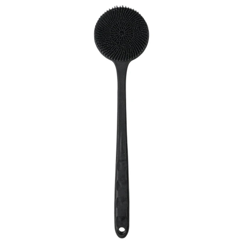 Back Scrubber Long Handle Silicone Bath Brush Double Sided Body Exfoliator Shower Massage Skin Deep Clean Soft Bristle Care Bath