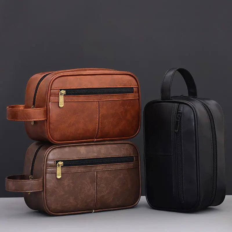 Men Toiletry Bag Travel Necessary Business Cosmetic Makeup Cases Male Hanging Storage Organizer Vintage Luxury Wash Bags