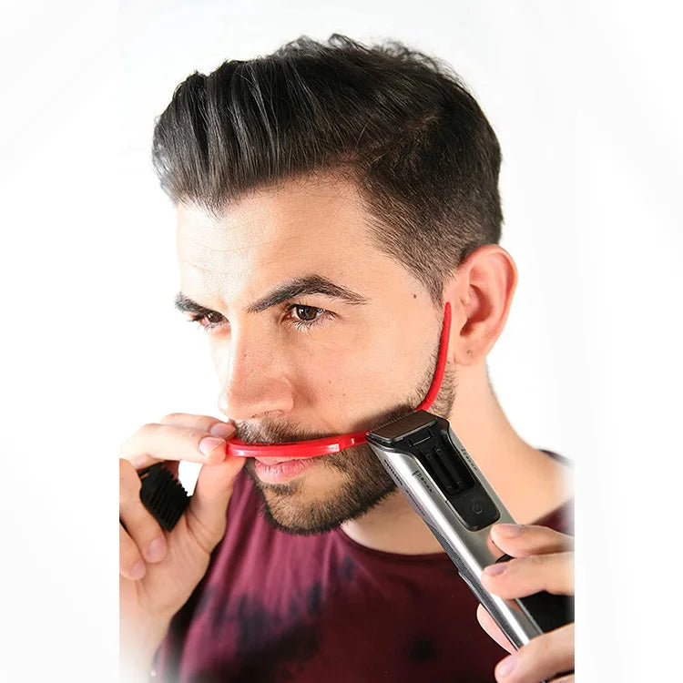 Beard Modeling Ruler Shaping Styling Template Comb Lineup Edge Up Cut Trimmer Stencil Barber Supplies Tool Hair Trim Mustache