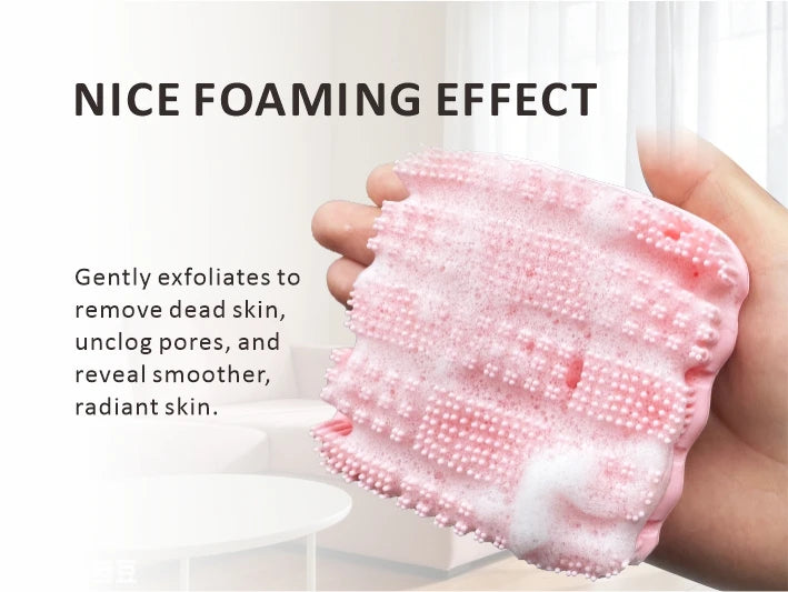 Silicone Body Scrubber - Exfoliating Shower Brush for Men & Women，Quick-Dry，Soft Silicone Loofah Alternative for All Skin Types