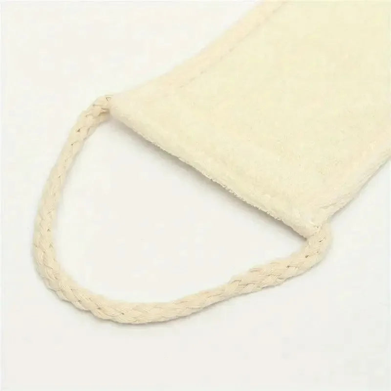 *Exfoliating Body Scrubber - Soft Washcloth for Dead Skin Removal & Dry Brushing | Long Bath Sponge with Strap for Shower & Spa