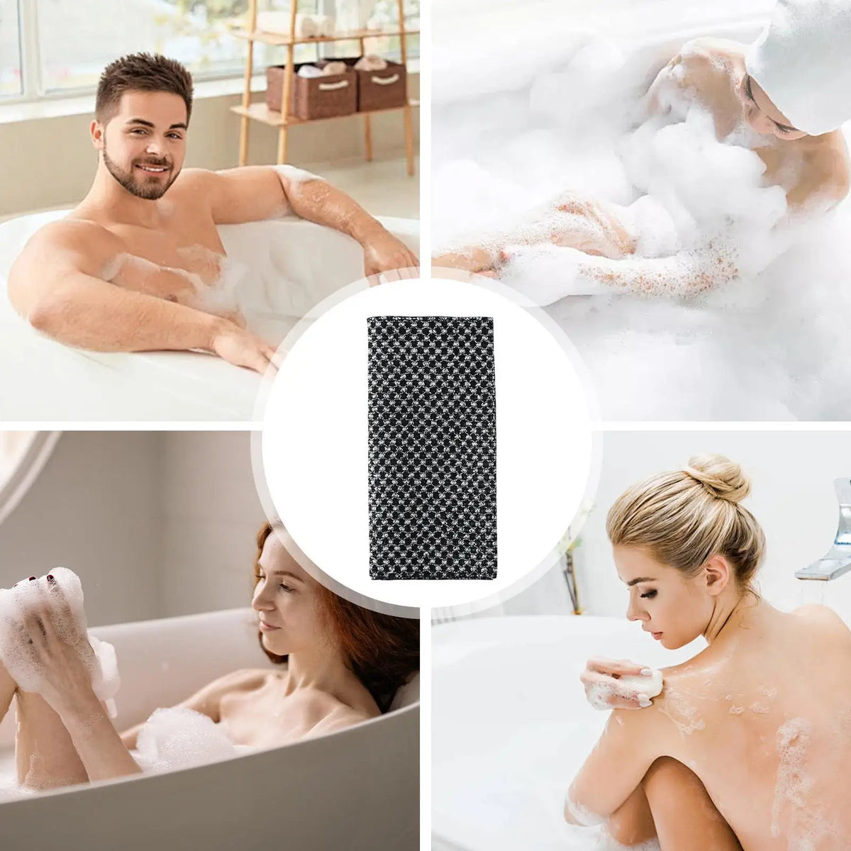 Body Exfoliator Towel Bath Body Back Wash Cloth Towel Bath Scrubber Exfoliating Scrub Shower Sponge Body Bathroom Accessories