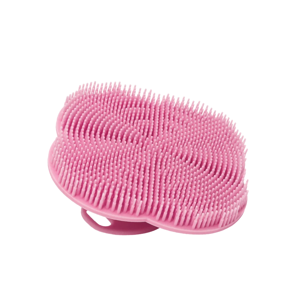 Soft Silicone Body Scrubber Shampoo Brush Handheld Shower Cleansing Brushes Exfoliating Bath Brush Head Massager Bathing Tools