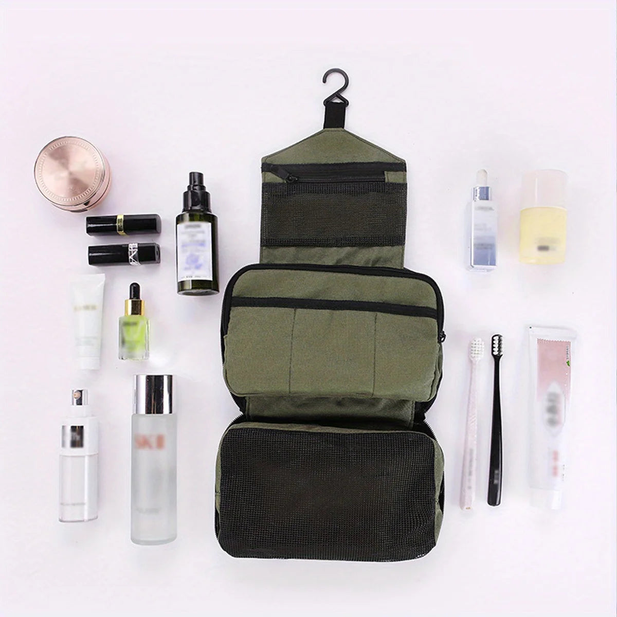 Hanging Men's Toiletry Bag Large Waterproof Cosmetic Bags Travel Organizer Lady Toiletries Makeup Toilet Foldable Bathroom Kit