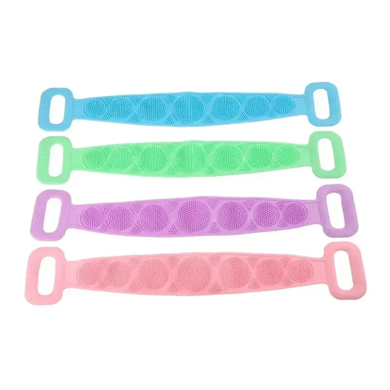 Silicone Back Scrubber for Shower Bath Body Brush Back Washer with Handle for Men and Women Deep Cleansing Massage Skin