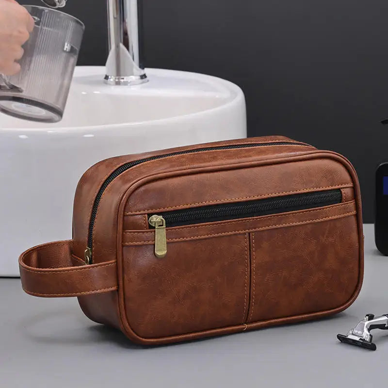 Men Toiletry Bag Travel Necessary Business Cosmetic Makeup Cases Male Hanging Storage Organizer Vintage Luxury Wash Bags