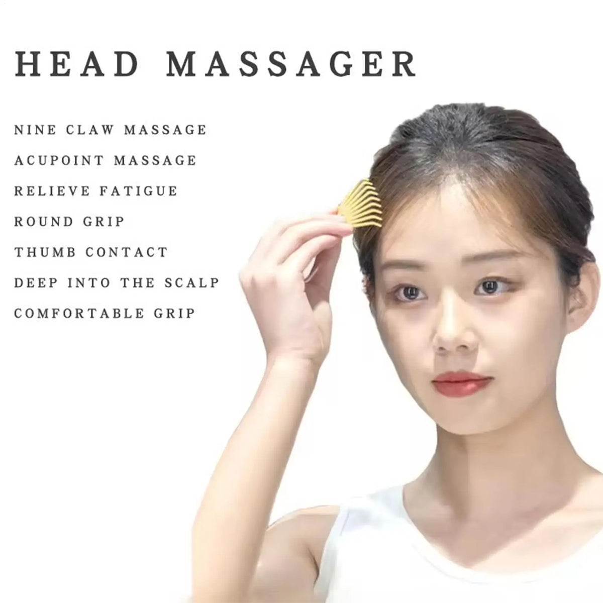 Manual Head Relaxation Scratcher Scalp Massage Stimulator for Men Women Parents Mom Dad Home Office School Travel