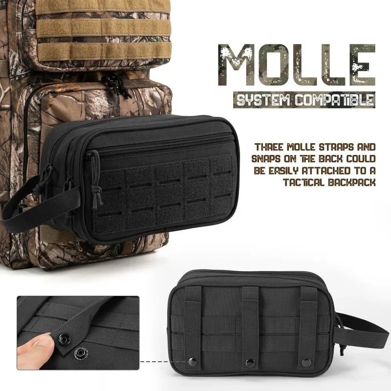 Tactical Toiletry Bag For Men Hygiene Bag Men's Shaving Kit Travel Shower Makeup Pouch Cosmetic Organizer Bags