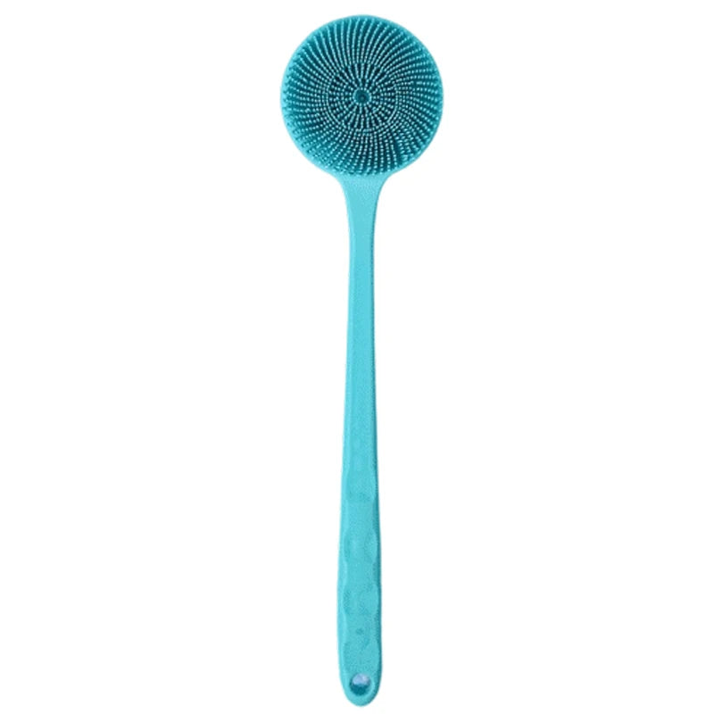 Back Scrubber Long Handle Silicone Bath Brush Double Sided Body Exfoliator Shower Massage Skin Deep Clean Soft Bristle Care Bath