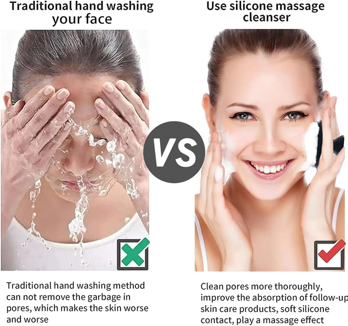1 Silicone Facial Cleaning Brush Scrubber Silicone Miniature Face Deep Clean Shave Massage Face Scrub Brush Face Cleaner For Men