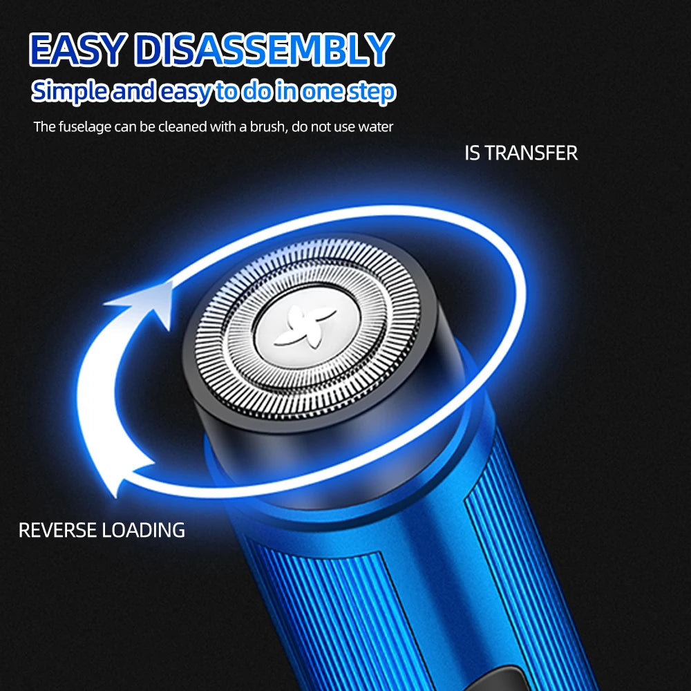 USB Rechargeable Mini-Shave,Pocket Size Portable Electric Shaver Facial Razor Daily Personal Grooming Care Accessory For Men