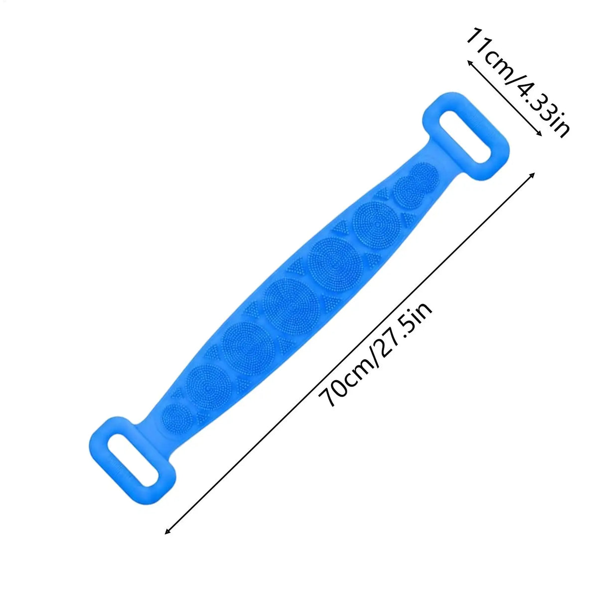 4PCS Soft Silicone Body Scrubber 27.5-inch Double-sided Body Back Exfoliating Strip Soft Bristles Massage Shower Brush For Women