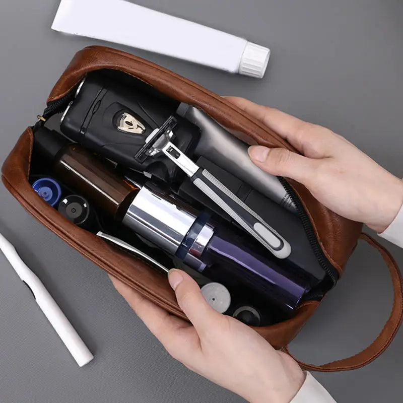Men Toiletry Bag Travel Necessary Business Cosmetic Makeup Cases Male Hanging Storage Organizer Vintage Luxury Wash Bags