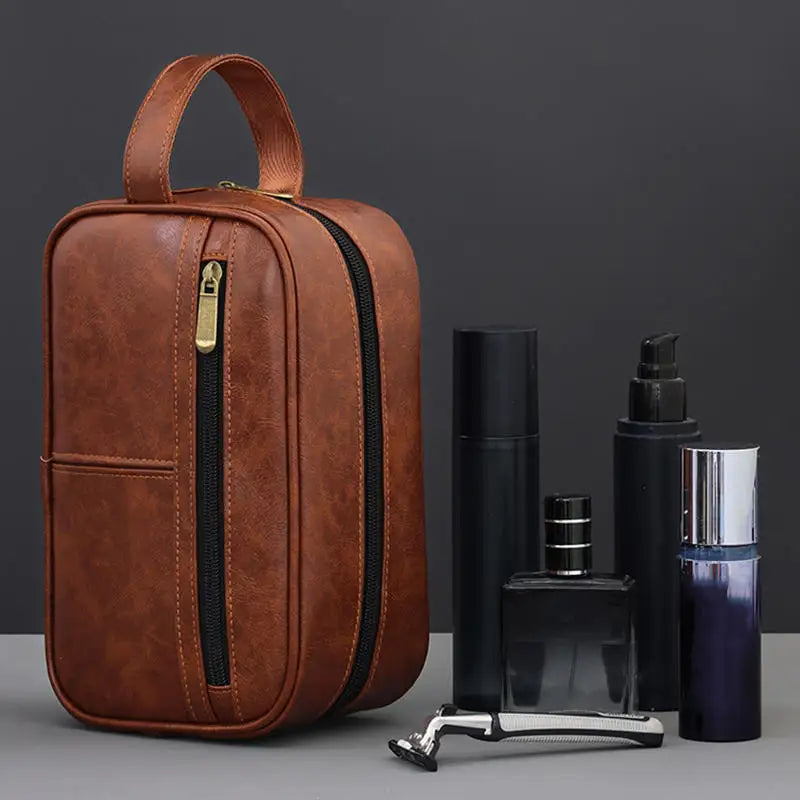 Men Toiletry Bag Travel Necessary Business Cosmetic Makeup Cases Male Hanging Storage Organizer Vintage Luxury Wash Bags