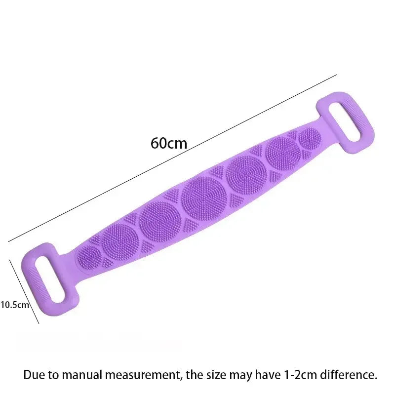 Silicone Back Scrubber for Shower Bath Body Brush Back Washer with Handle for Men and Women Deep Cleansing Massage Skin