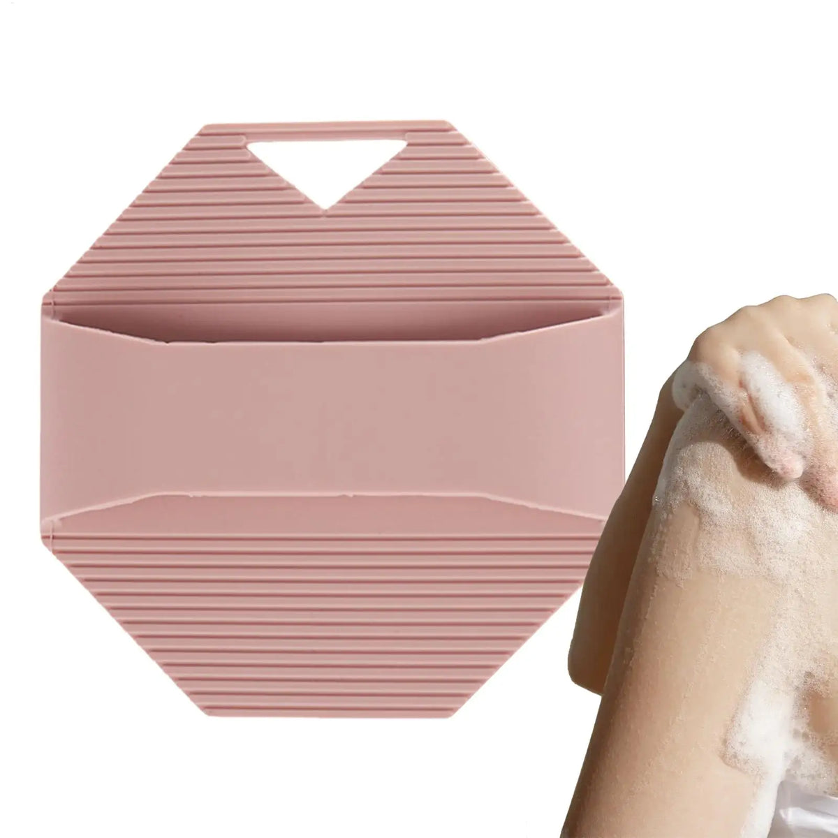 Body Scrubber Silicone Exfoliating Brush Cleanser Manual Body Cleansing Scrubber Shower Gentle Massage Bath Brush Cleansing