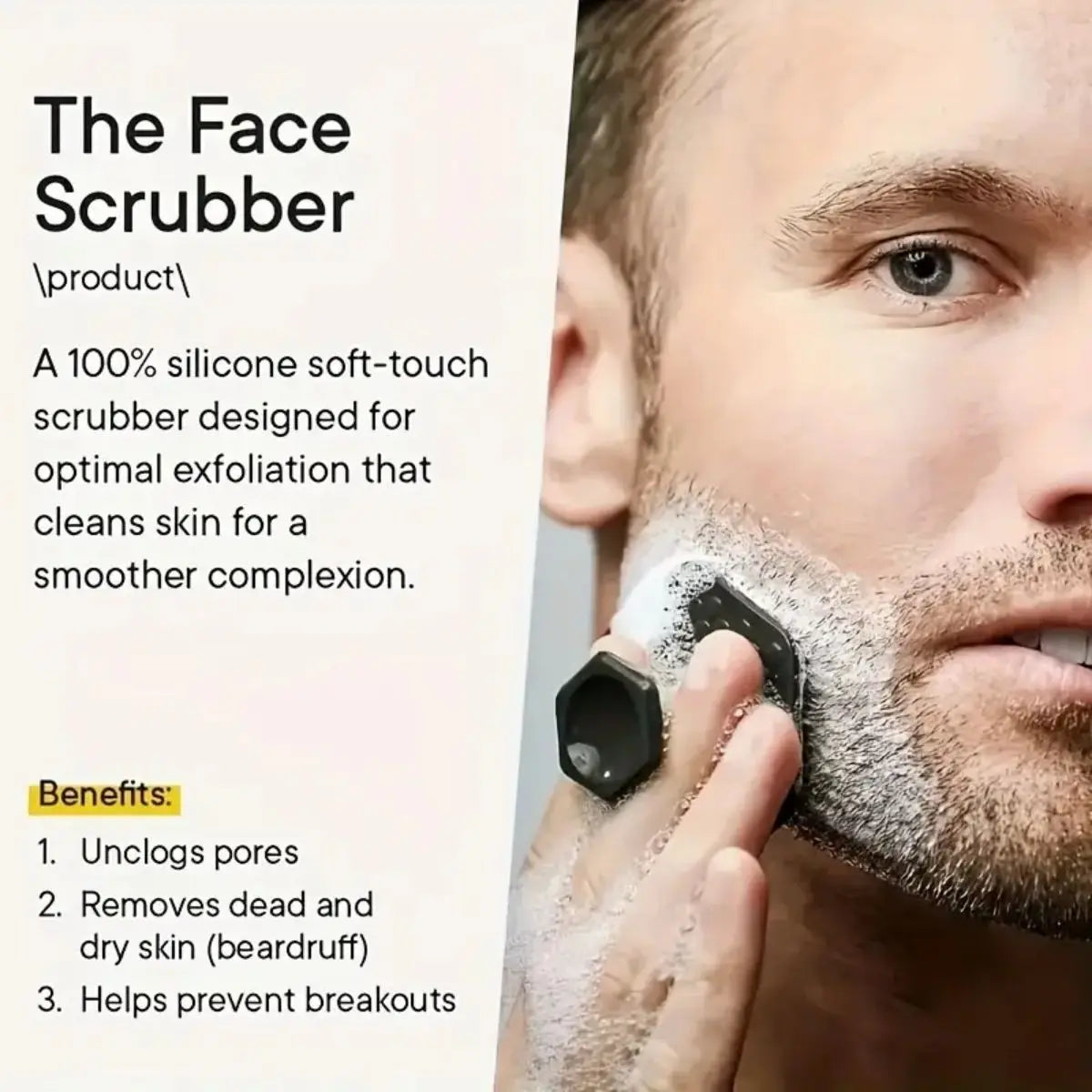 Silicone Facial Cleaning Brush Scrubber Men Miniature Face Deep Clean Shave Massage Face Scrub Brush Face Cleaner Silicone Facia