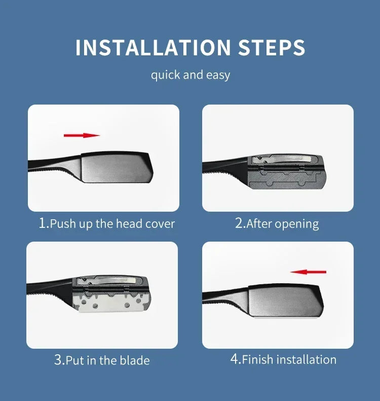 Professional Barber Straight Edge Shaving Razors Manual Zinc Alloy Salon Haircut Removal Tools Men Beard Shaving Knife Holder