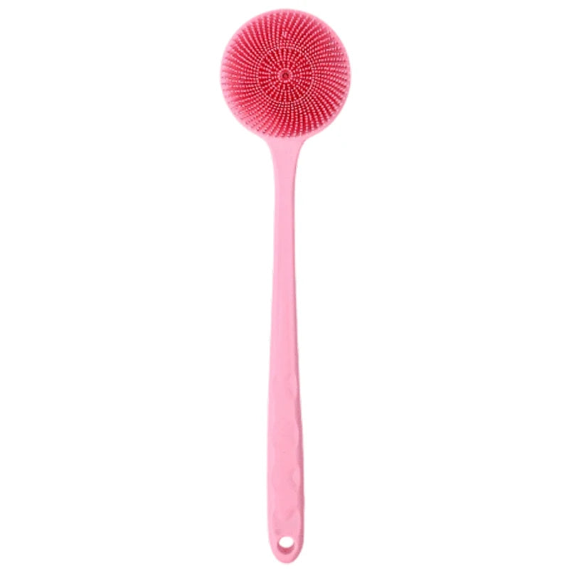 Back Scrubber Long Handle Silicone Bath Brush Double Sided Body Exfoliator Shower Massage Skin Deep Clean Soft Bristle Care Bath