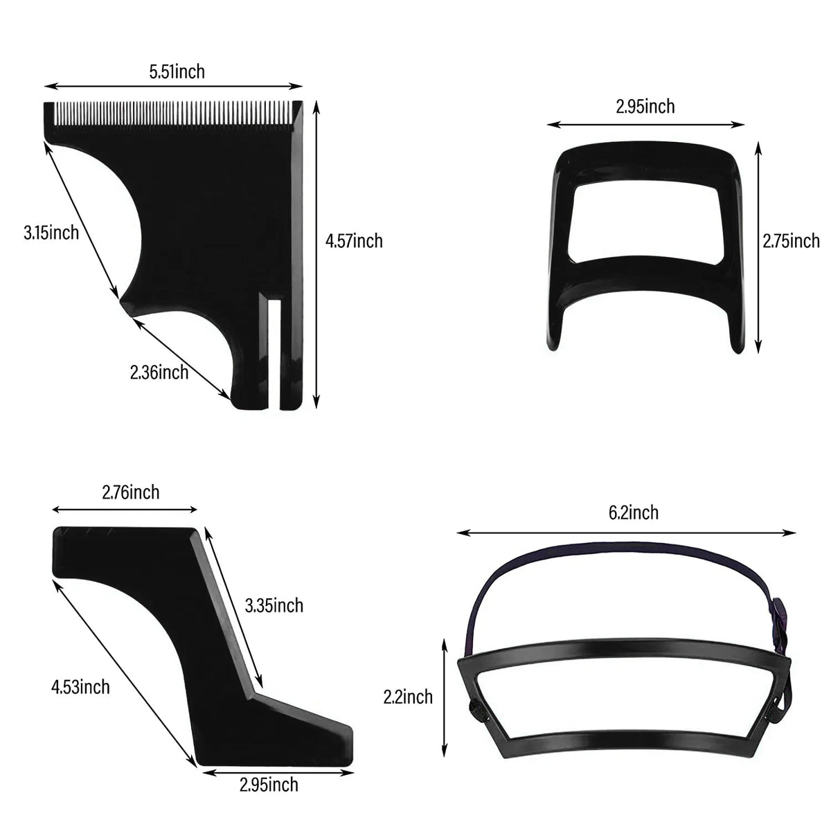 Haircut Kit Beard Hair Goatee Neckline Shaving Template Hairline Beard Shaping Tool Hair Cutting Grooming Kit Barber Supplies