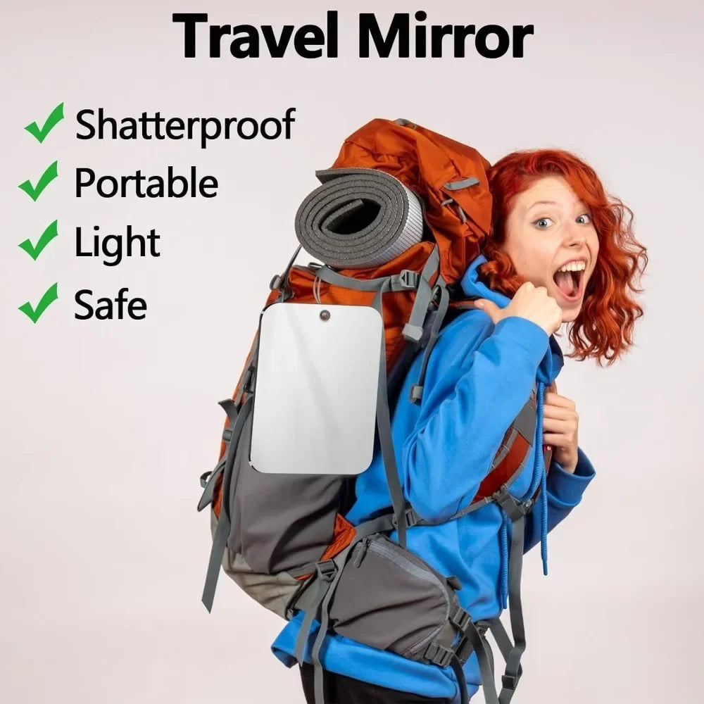 Bathroom Anti Fog Mirror Fogless Acrylic Shower Mirror with Wall Hook Portable Vanity Mirror for Men Shaving Women Makeup Travel