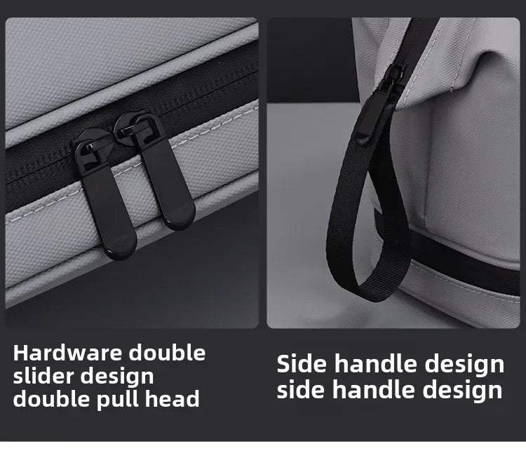 Men's Travel Toiletry Bag Double Layer Cosmetic Organizer Large Capacity Waterproof Shaving Bag Portable Makeup Bag Storage