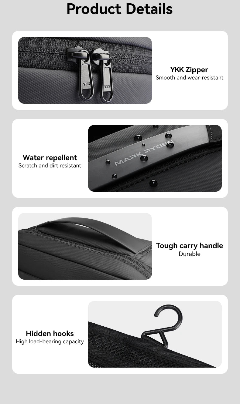 Travel Toiletry Bag Men's Business Trip Gods Dry Wet Separation Fitness Bath Bag Waterproof Makeup Storage Bag L_MR86 Wash Bag