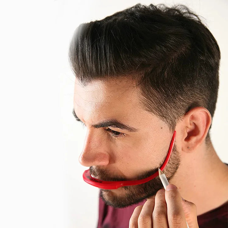 Beard Modeling Ruler Shaping Styling Template Comb Lineup Edge Up Cut Trimmer Stencil Barber Supplies Tool Hair Trim Mustache