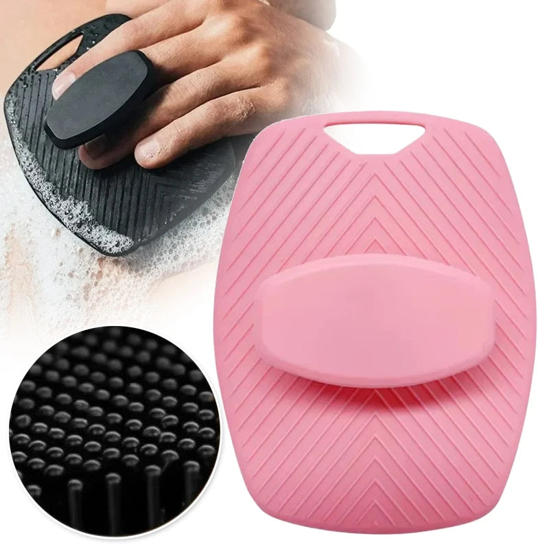 Soft Silicone Body Scrubber Handheld Shower Cleansing Brush Gentle Exfoliating Massage Kinds Skin Brush Portable Hair Baby Scrub